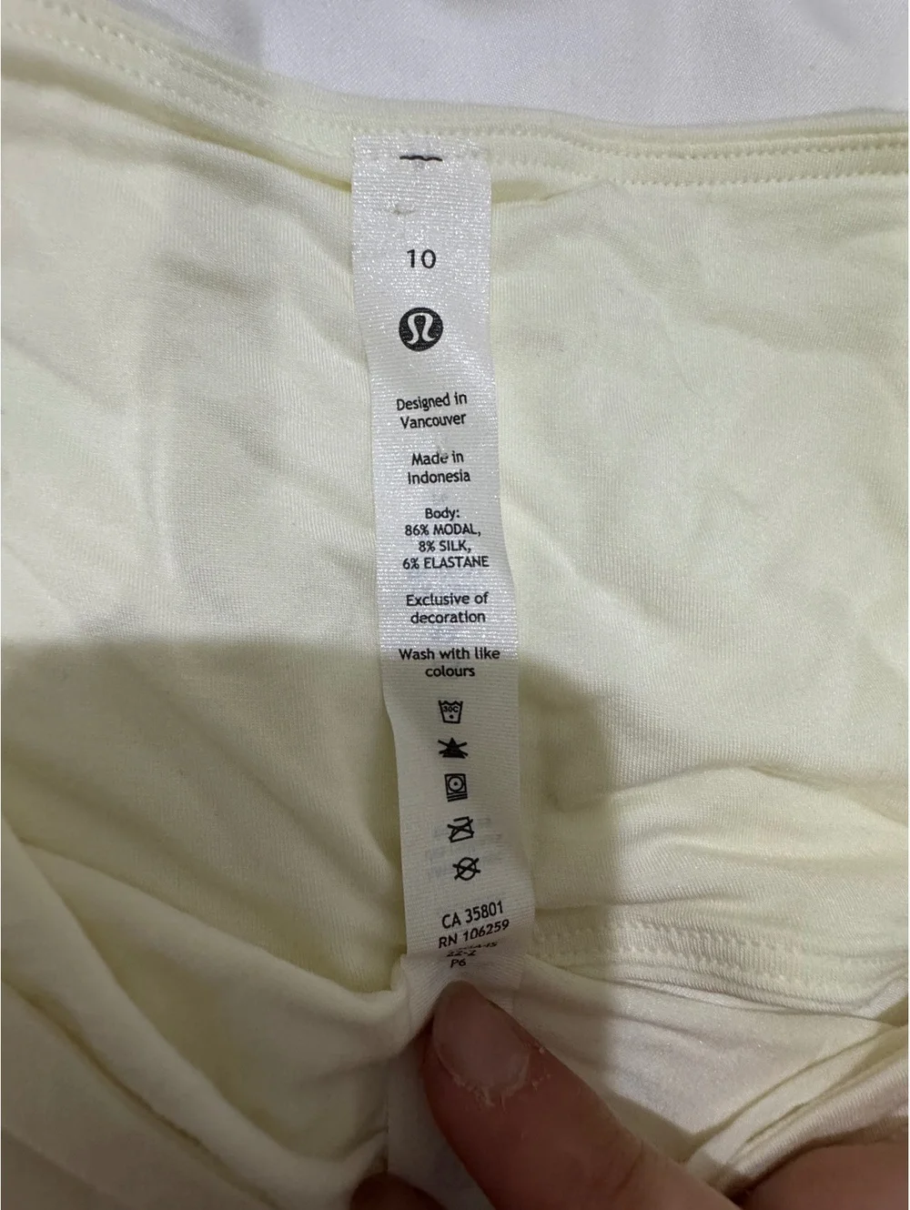 Lululemon Silk Blend Twist Open Back Long Sleeve Shirt Yellow Size 10
